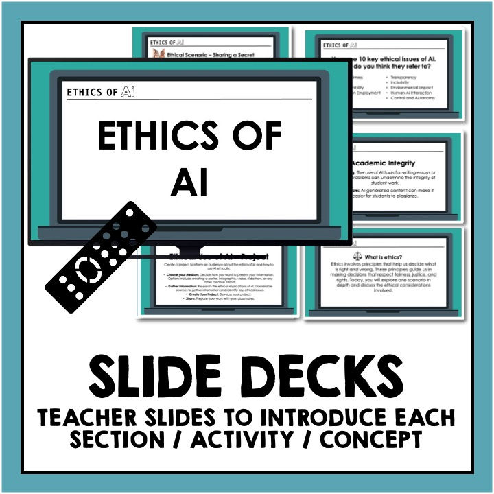 Thumbnail: Ethics Artificial Intelligence AI - Unit Worksheets + Activities + Projects
