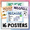 Thumbnail: Spelling Tricks & Mnemonic Posters Displays - Spelling Common Words Strategies