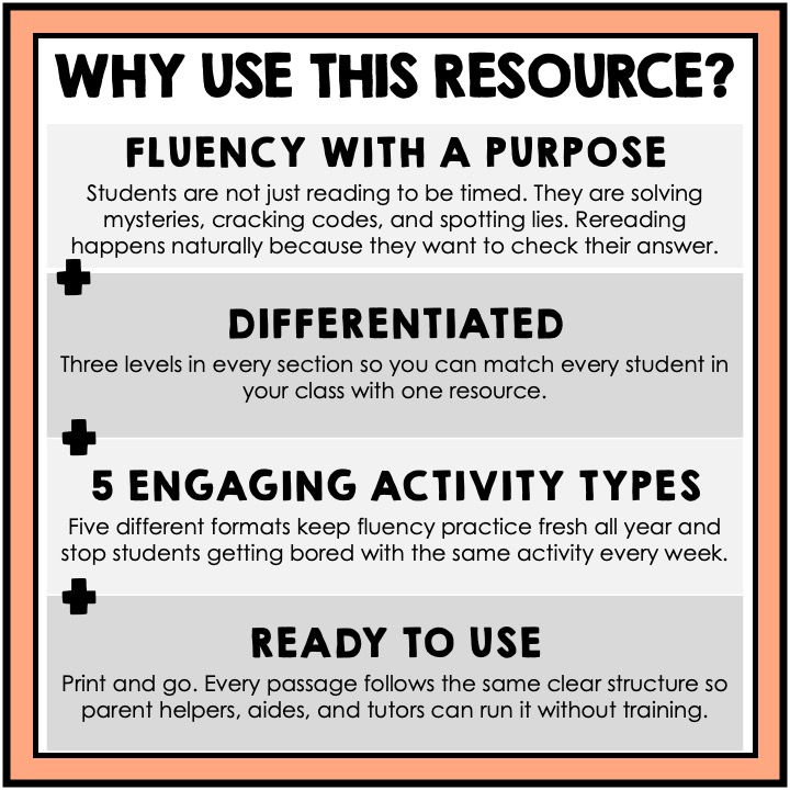 Thumbnail: eading Fluency Passages First Grade - Kindergarten - Mystery Reading Passages