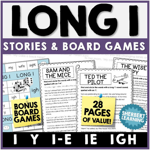 Long I Vowel Sounds - Reading Passages for Phonics Practice - i, i-e, y ...