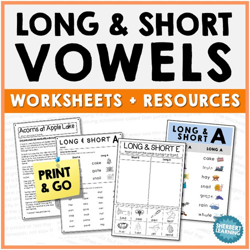 Long and Short Vowel Sounds - A E I O U - Reading Passages + Worksheets ...