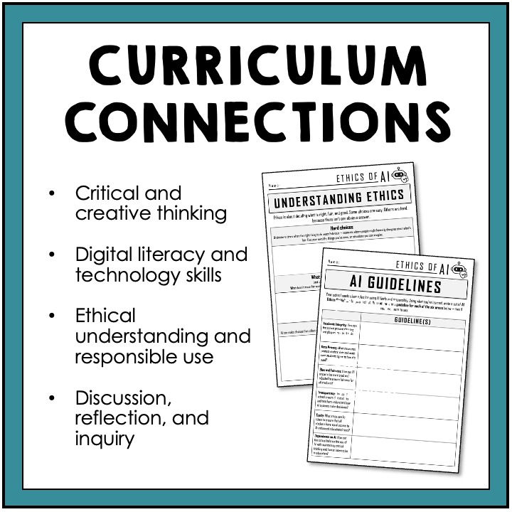 Thumbnail: Ethics Artificial Intelligence AI - Unit Worksheets + Activities + Projects