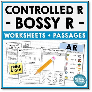 R-controlled vowel reading passages worksheets and posters for phonics instruction