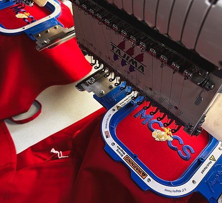 Bender Apparel MCCS aprons embroidery
