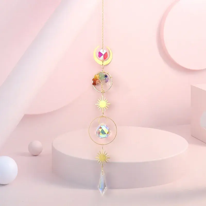 Thumbnail: Suncatcher Golden Moon Tree of Life