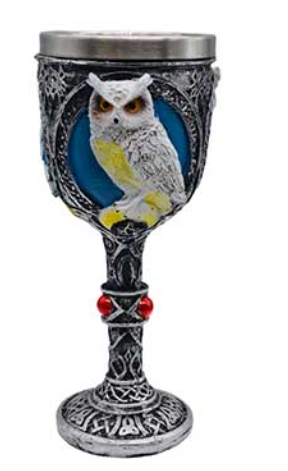 Mystic Owl Chalice 6 1/2" | Gems Of Wonders