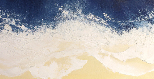Trace of foam oil painting sea view ocea