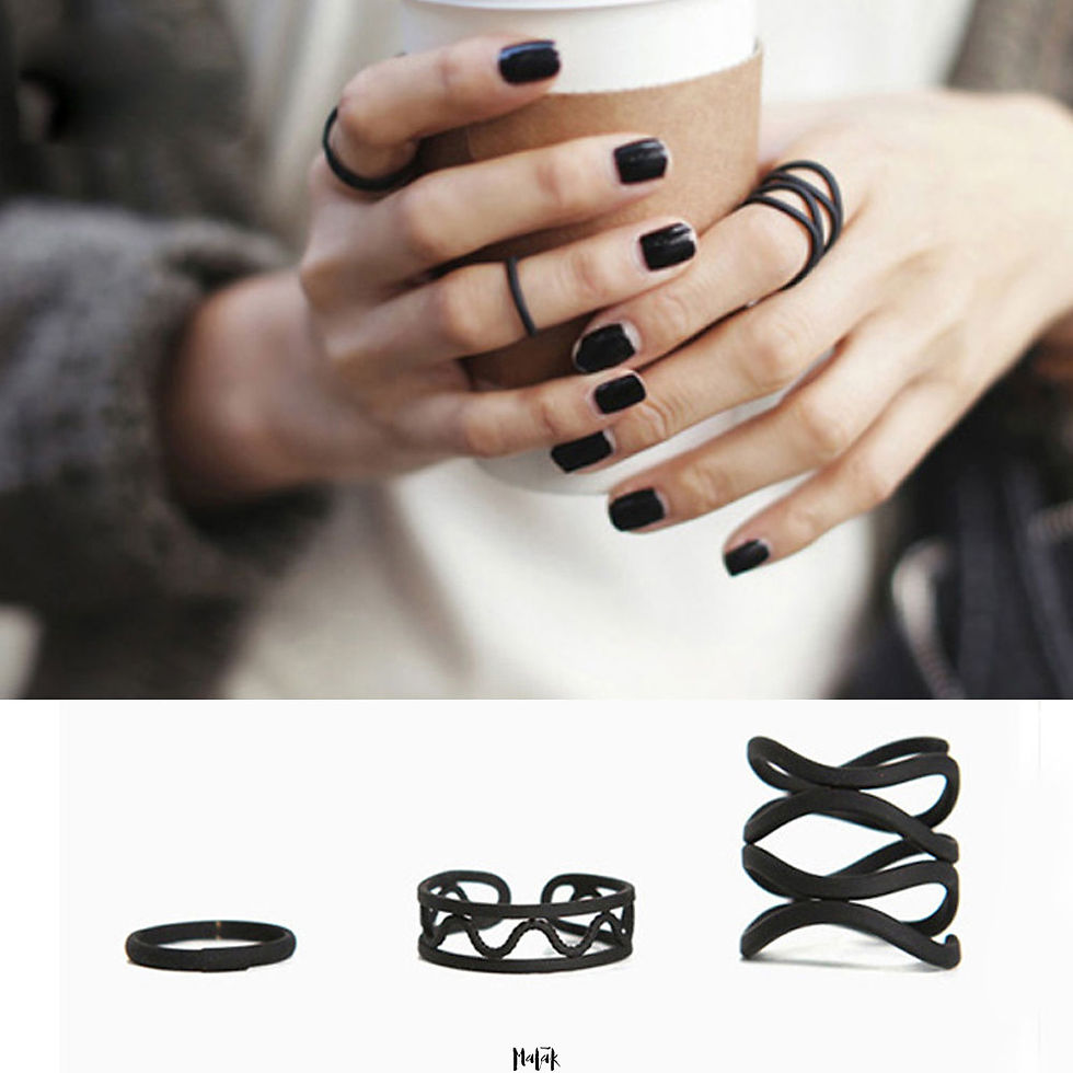 Miniatura: SET ANILLOS NOIR