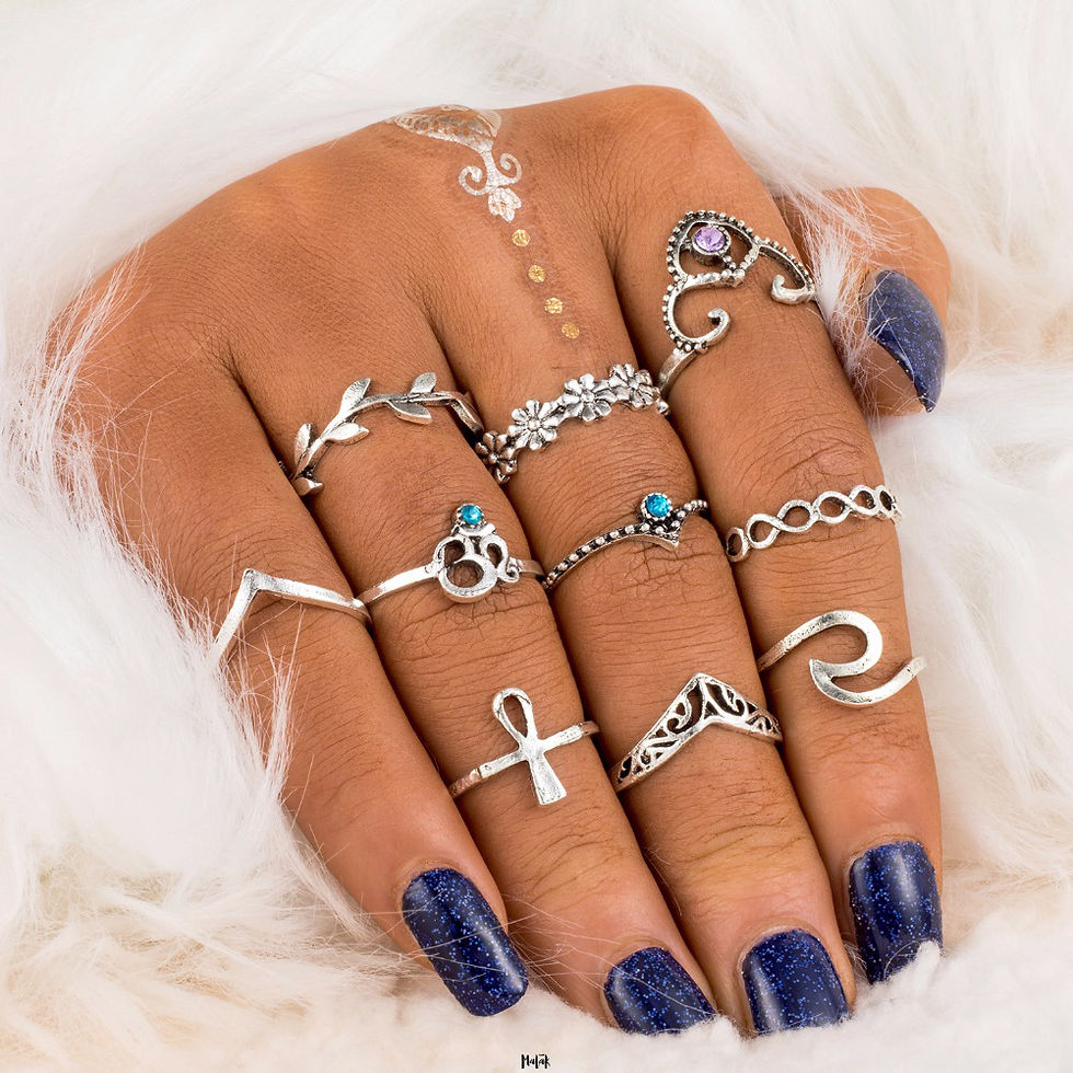 Miniatura: SET DE ANILLOS WAVE