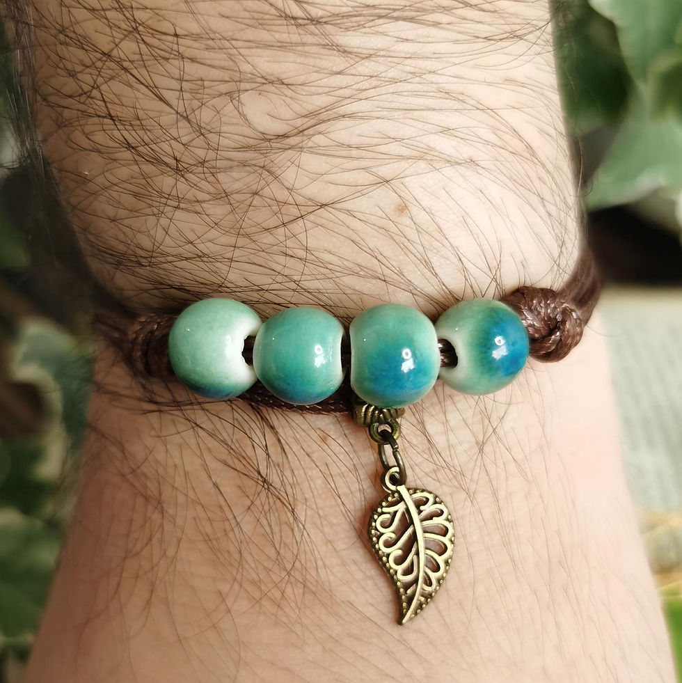 Miniatura: PULSERA CERÁMICA HOJITA