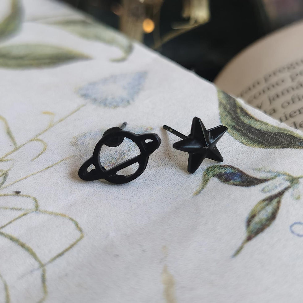 Miniatura: ARETES SATURNO Y ESTRELLA