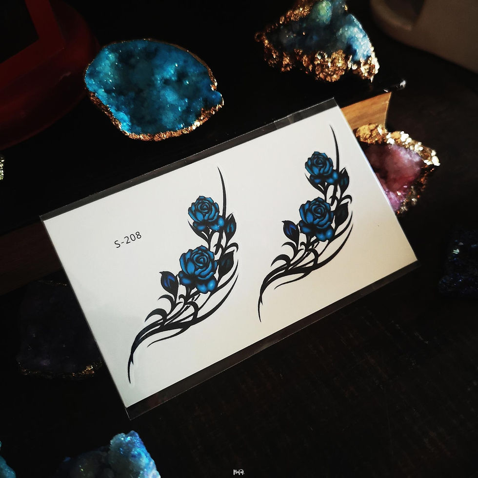Miniatura: TATUAJE TEMPORAL ROSAS AZULES