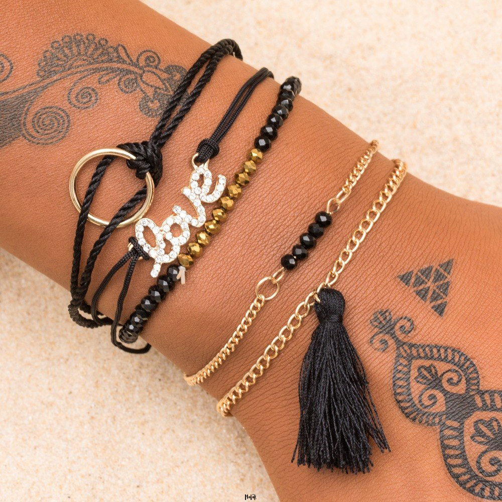SET DE PULSERAS LOVE'S IN DA AIR