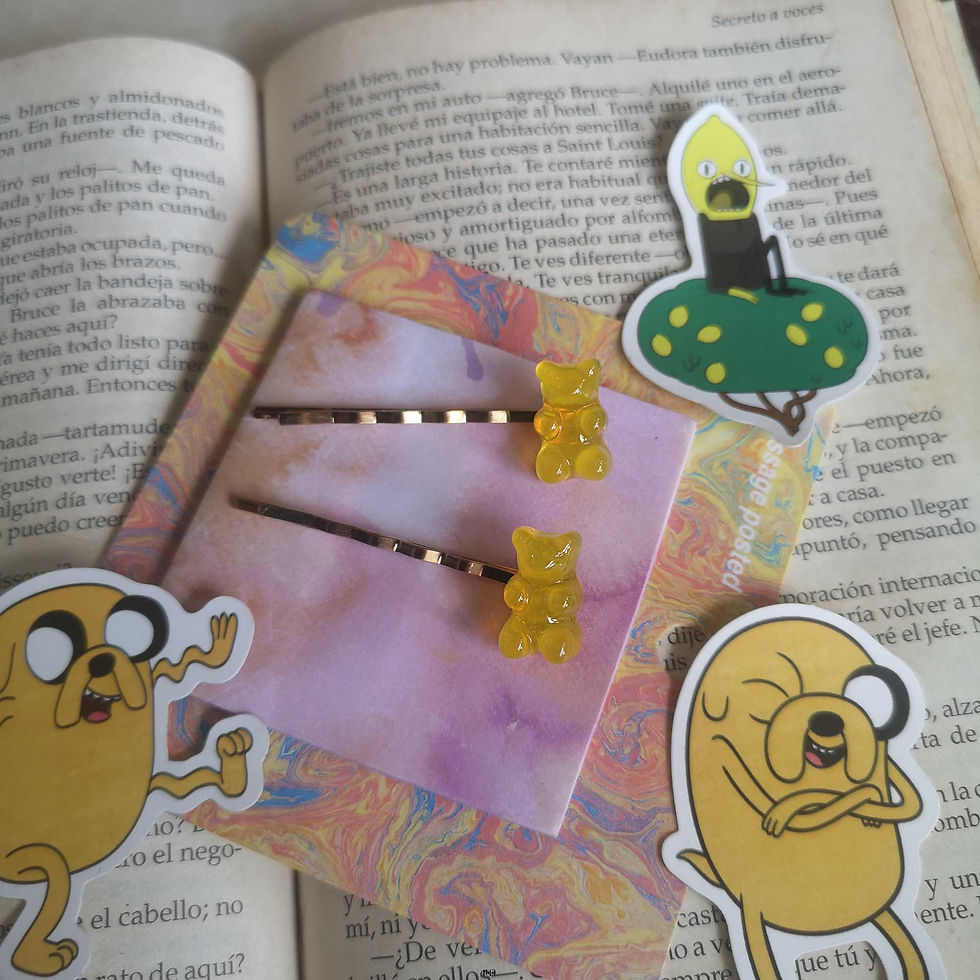 Miniatura: PAR BROCHES PANDITAS AMARILLO