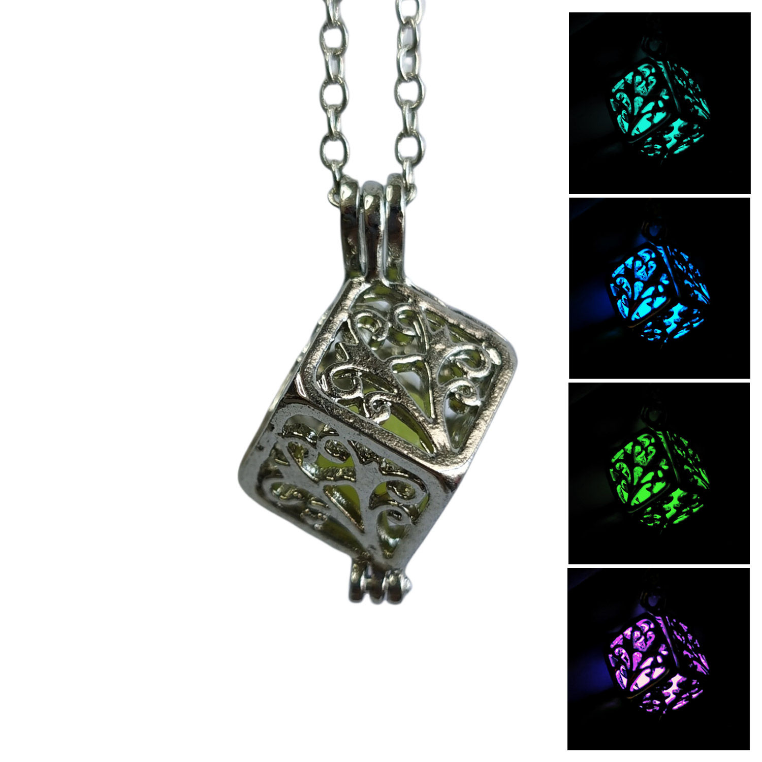 COLLAR LUMINISCENTE CUBO