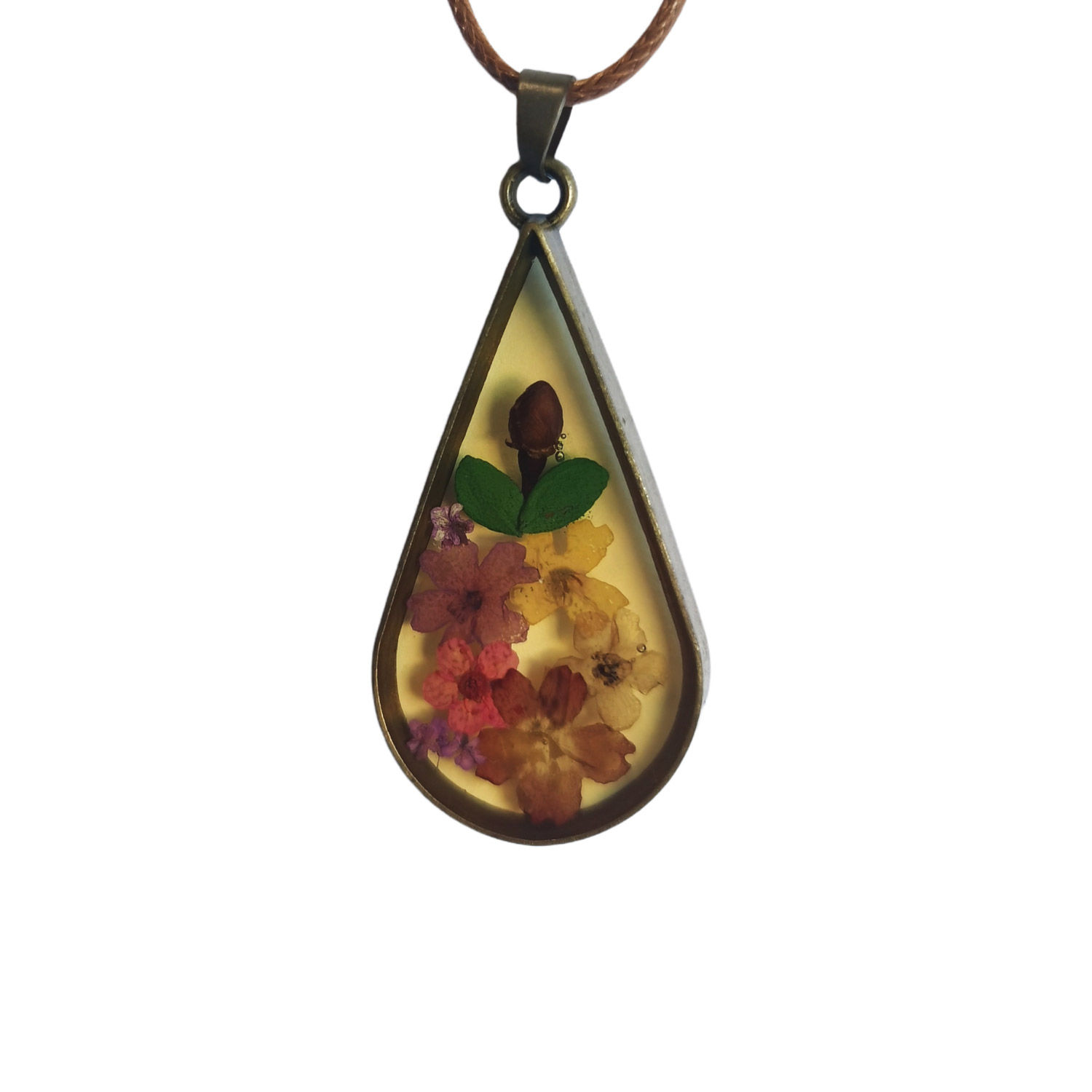 COLLAR GOTA + FLORES MULTICOLOR
