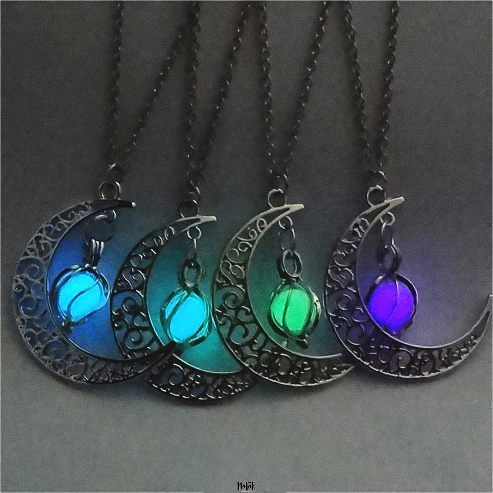 Miniatura: COLLAR LUNA Y PERLA