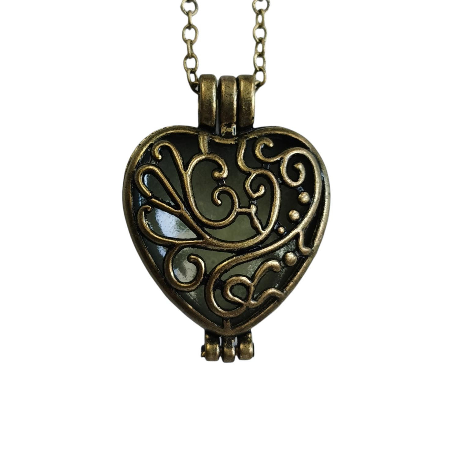 COLLAR LUMINISCENTE MEDALLÓN CORAZÓN