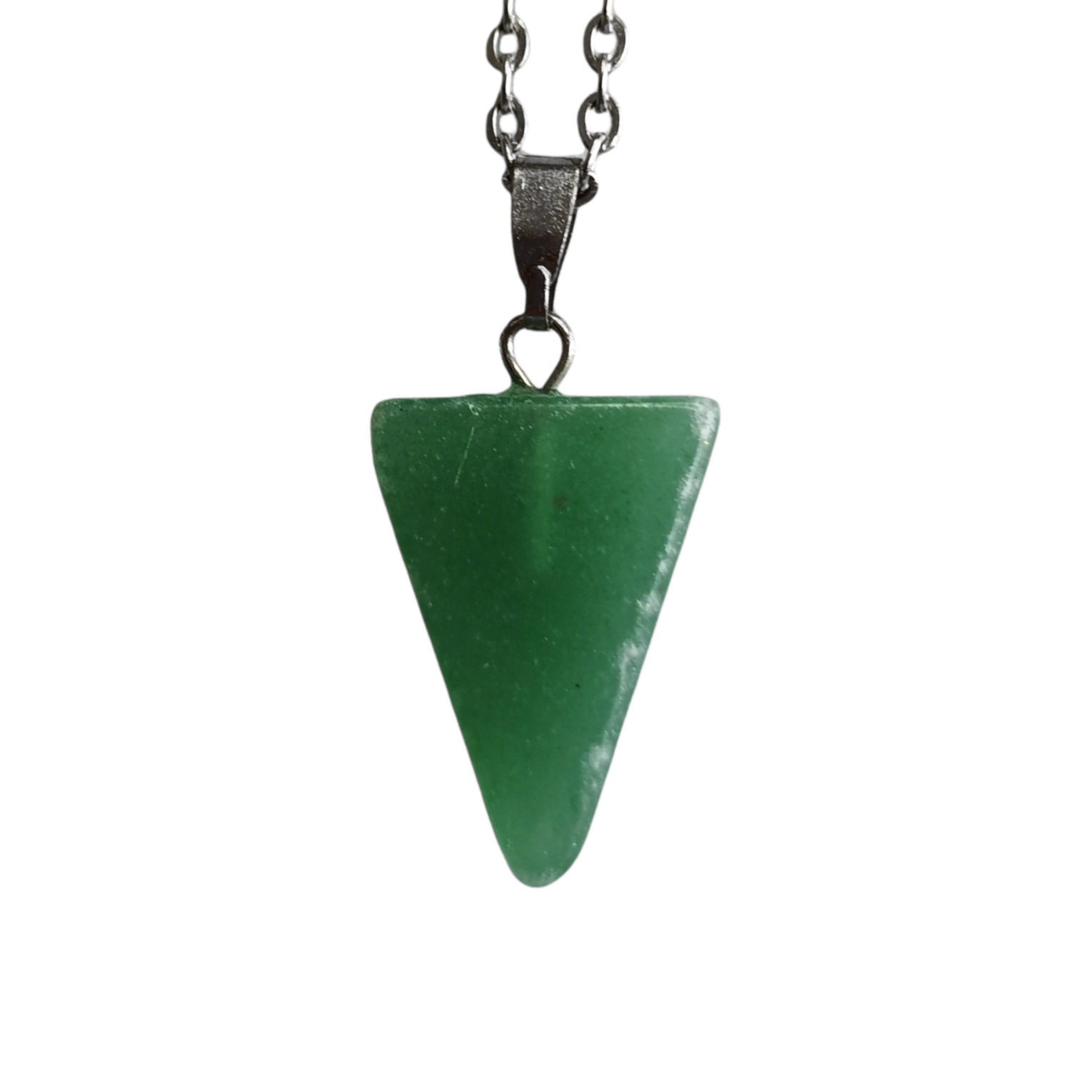 COLLAR TRIANGULAR VENTURINA VERDE