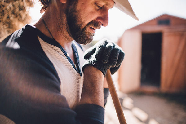 Farmer Taking a Break