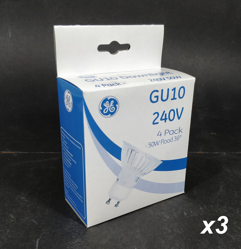 Thumbnail: 12 x 50W 240V GU10 Halogen Reflector Globes Bulbs Lamp Dimmable General Electric