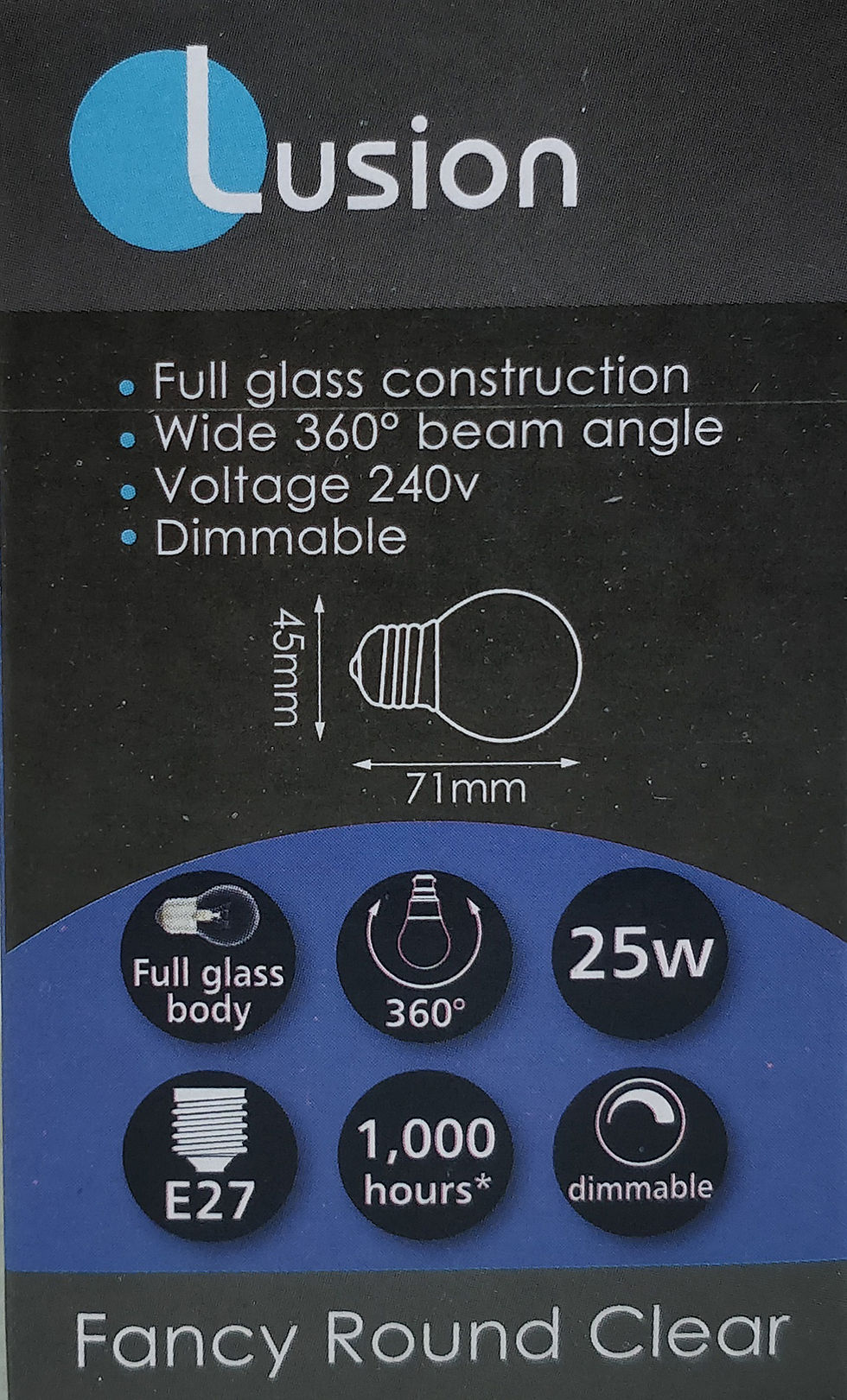 Thumbnail: 20 x 25W Clear Fancy Round Light Globes Bulbs Lamps E27 Screw ES Incandescent