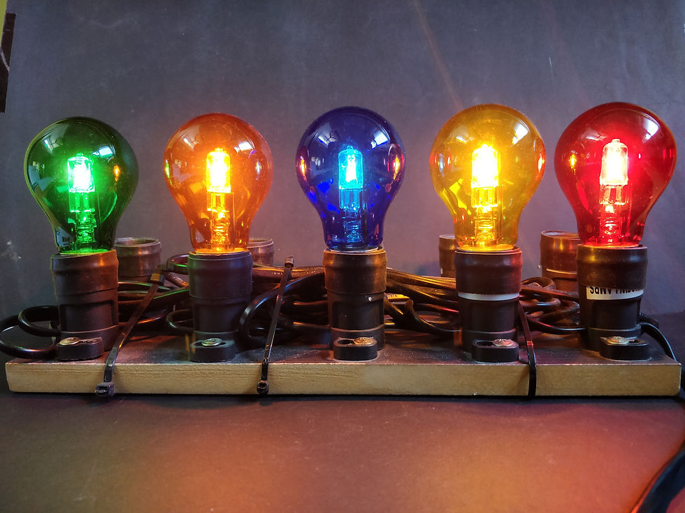 Thumbnail: 10 x Coloured Fairground Bayonet Party Light Globes Bulbs Lamps 18W 240V B22