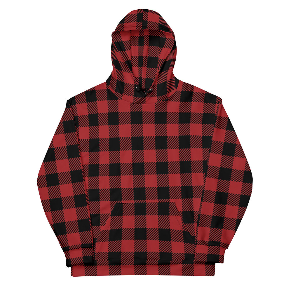 Trophy Red Buffalo Check Unisex Hoodie