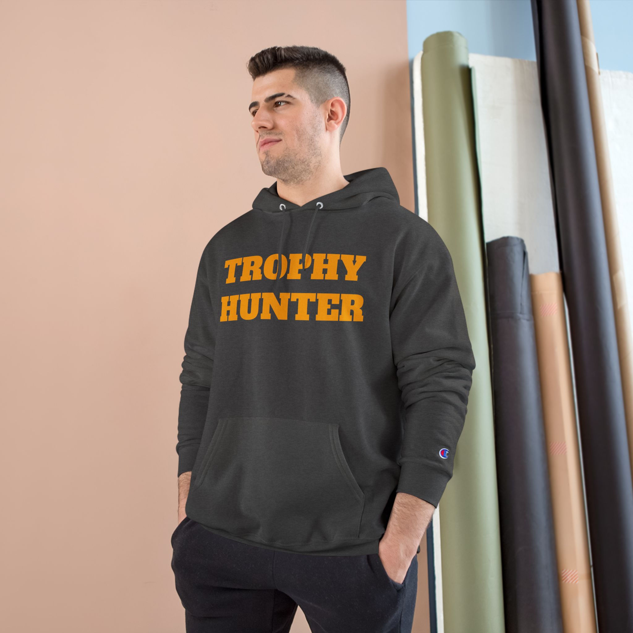 Trophy Hunter Hoodie, Fishing Apparel, Outdoorsy Sweatshirt