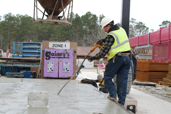 Vibrating the Concrete for the Modular Platforms