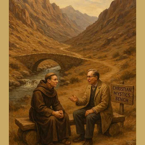 Narrow Path Pilgrims Christian Mystics on bench