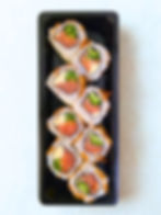 Cali Saumon fumé , cheese , concombre , oignon frit
