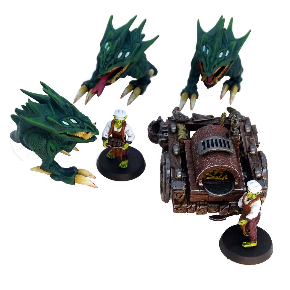 Thumbnail: Goblin bands - the travelling bakers fantasy resin miniatures