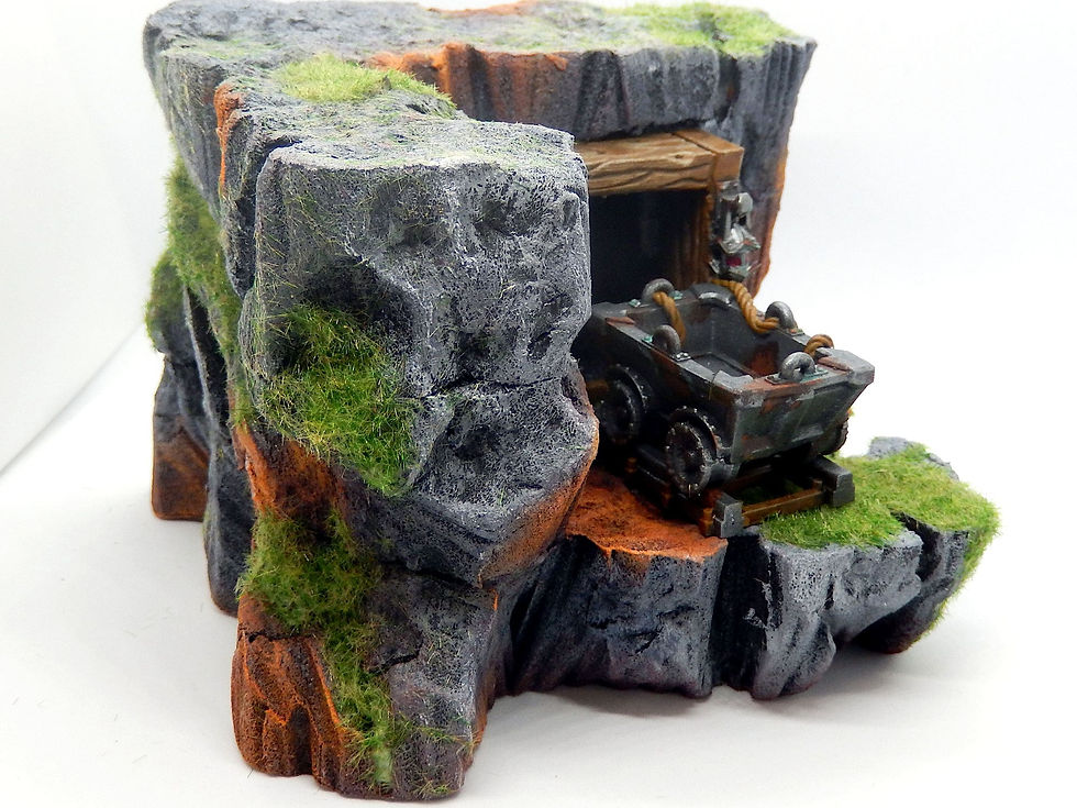 Thumbnail: Sci-fi rocky terrain with mine cart
