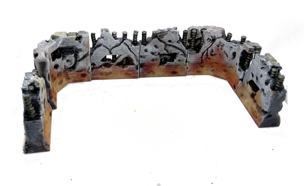 Thumbnail: Urban Wargame Barricades (Damaged Concrete Wargame Fortifications)