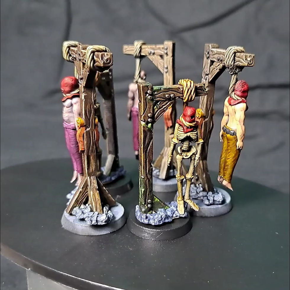 Thumbnail: Hanging Skeleton Fantasy Resin Miniature
