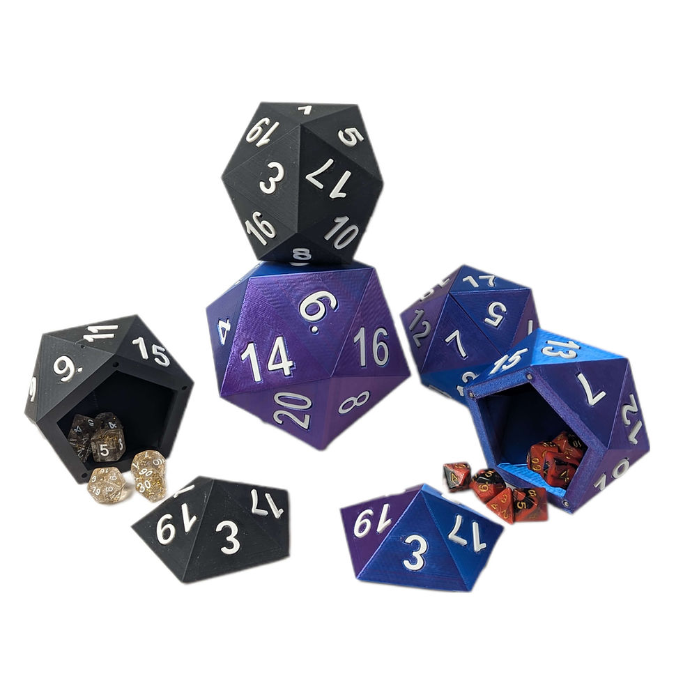 Thumbnail: Novelty giant D20 dice box from Mystic Pigeon Gaming