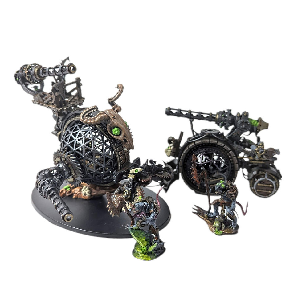 Thumbnail: Ratkin wheel of doom - proxy miniatures compatible with the Age of Sigmar Skaven army