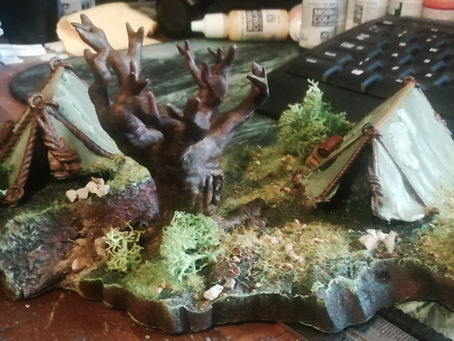 Camp site scatter terrain from off cuts and failed prints