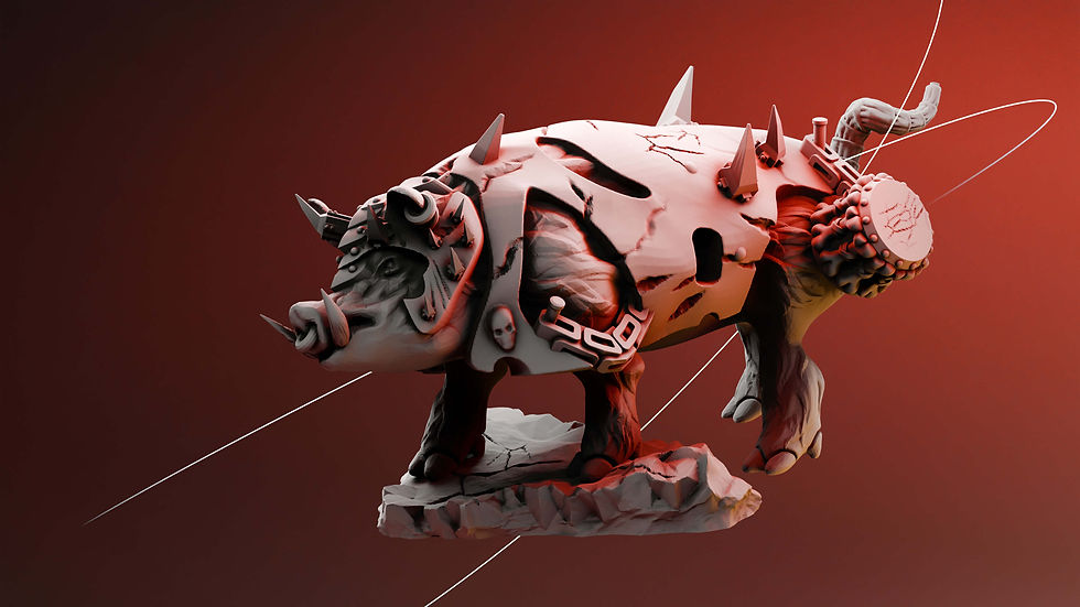Thumbnail: Orc war boss riding a warboar