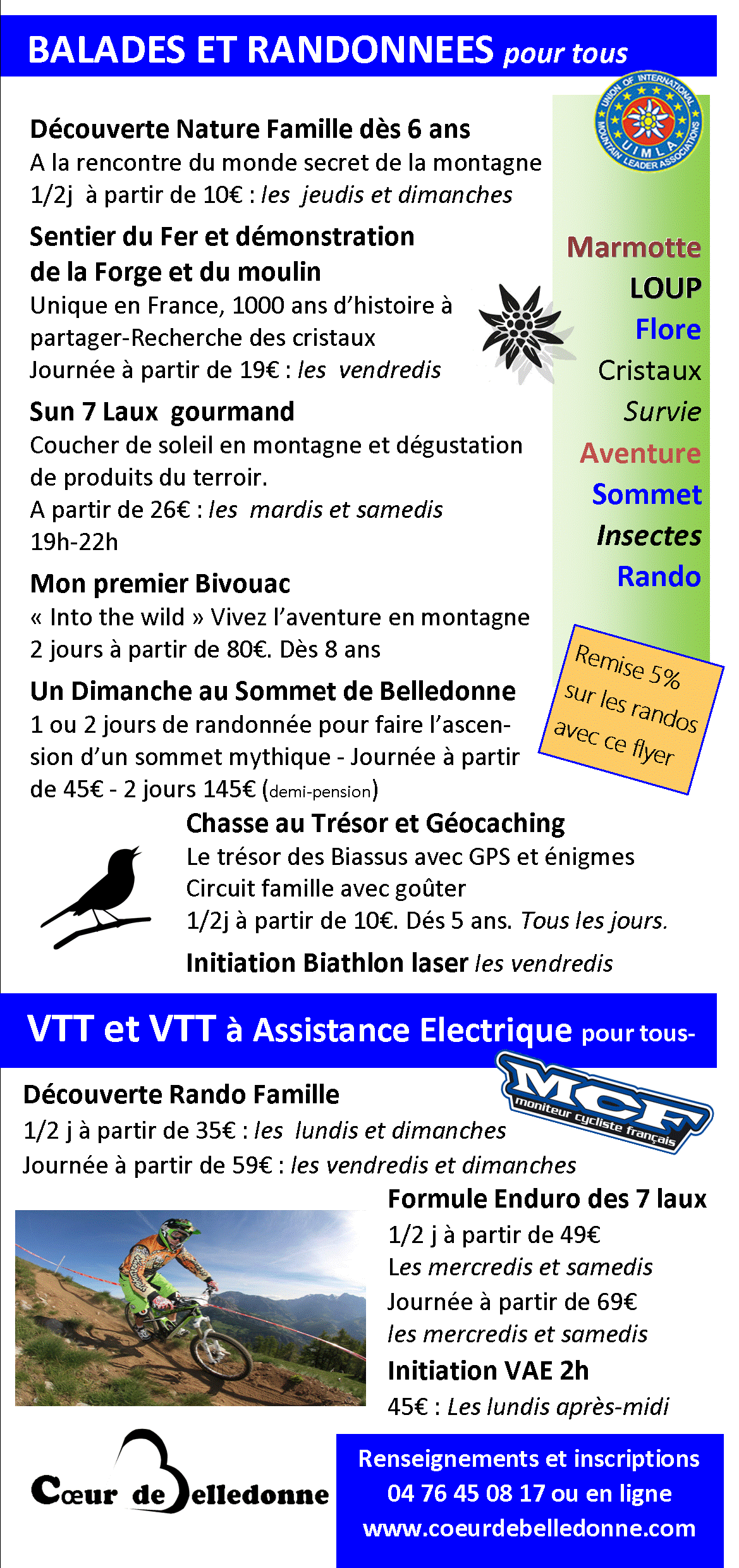 activités aux 7Laux Belledonne Famille