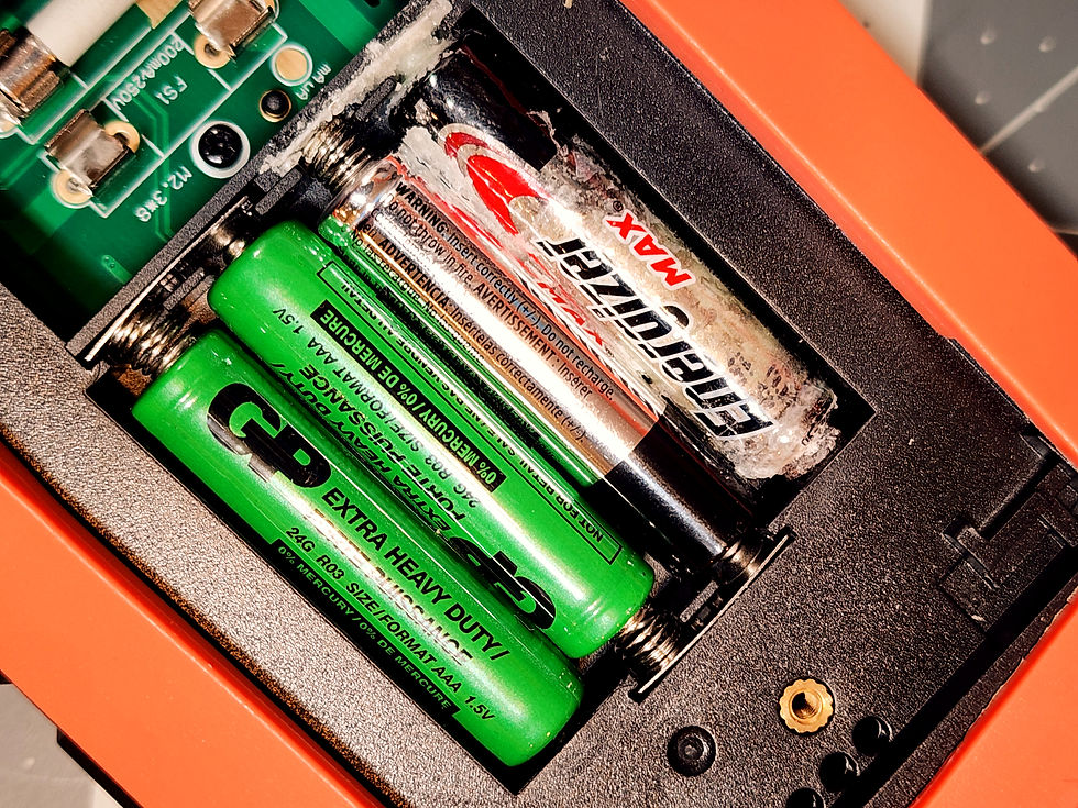 leaky battery in multimeter