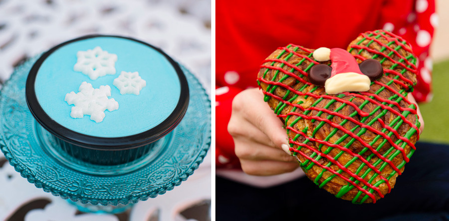 Snowflake Brownie e Holiday Mickey Cinnamon Roll. Fotos: Disney