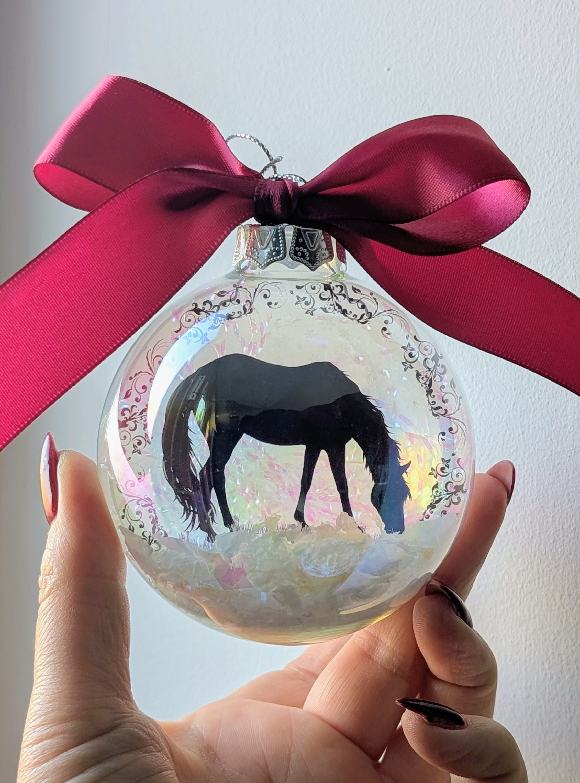 The 'Grazing Horse' - Handmade Glass Bauble 