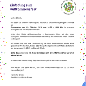 Willkommensfest am 09.10.2025