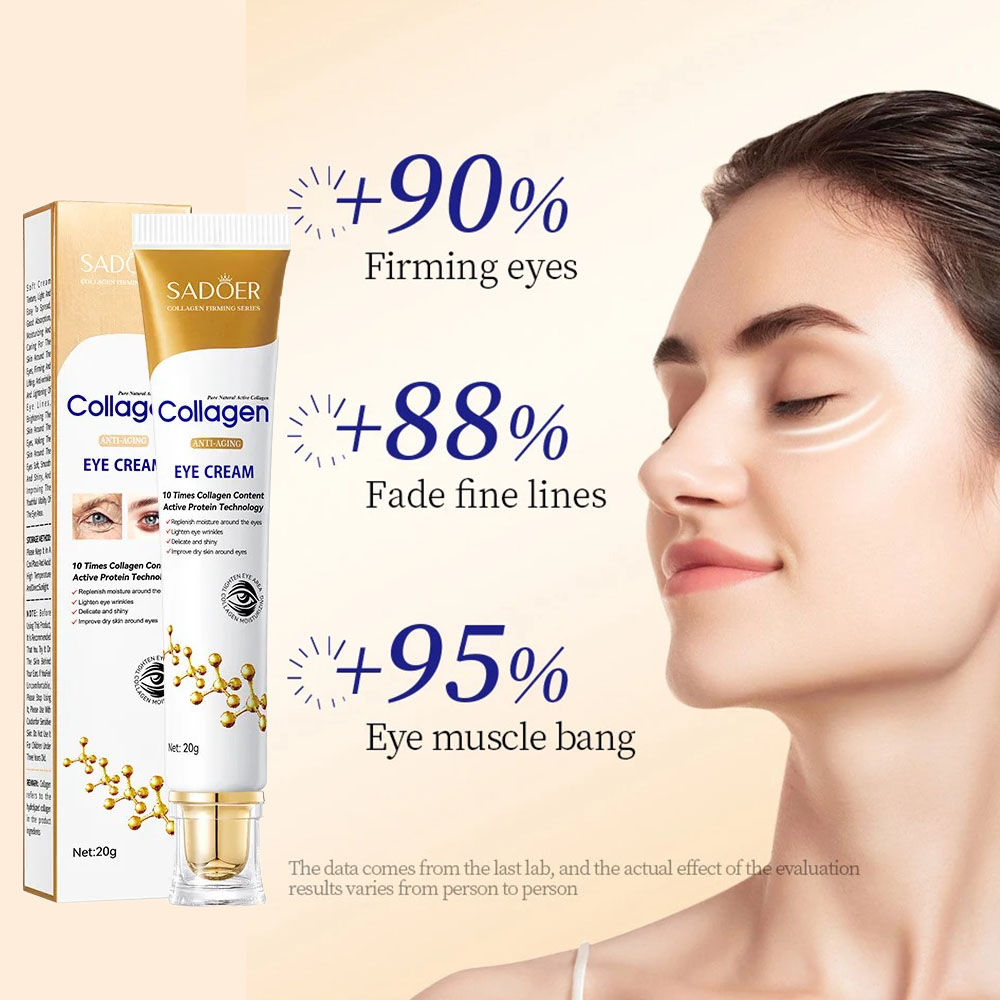 SADOER Collagen Eye Cream Retinol Eye Cream Anti Dark Circles Eye Bag Firming Sk