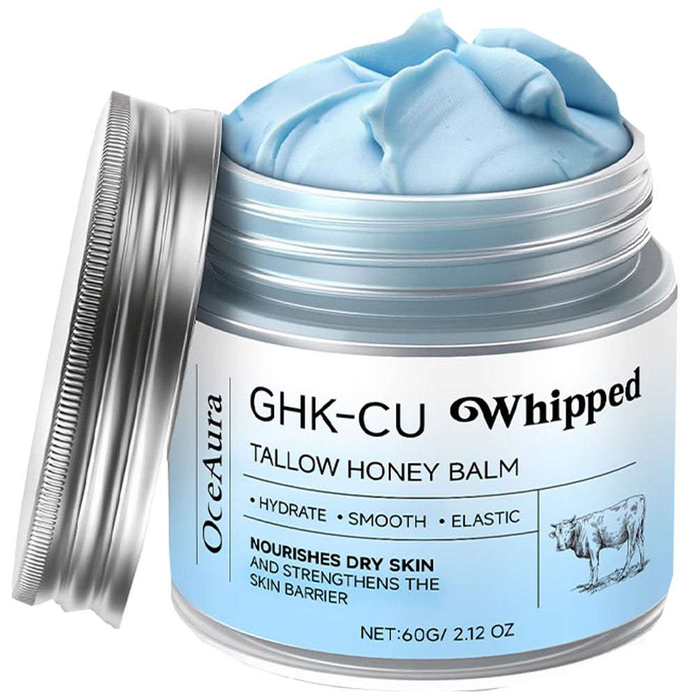 Copper Peptides GHK-Cu Beef Tallow for Skin: Blue Balm Manuka Honey Face and Bod