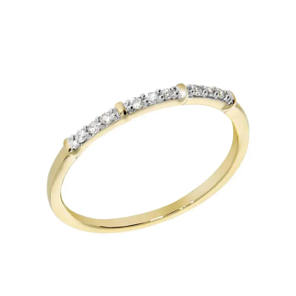 Ellie gul diamantring