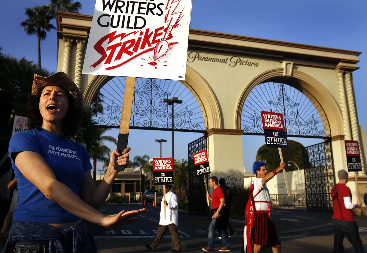 Writers Striking in Hollywood, Koreatown and East Hollywood