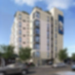 A rendering shows Passo's 76-unit affordable complex at 4129 Centinela Ave. in Mar Vista, set for completion in 2027. (Passo)